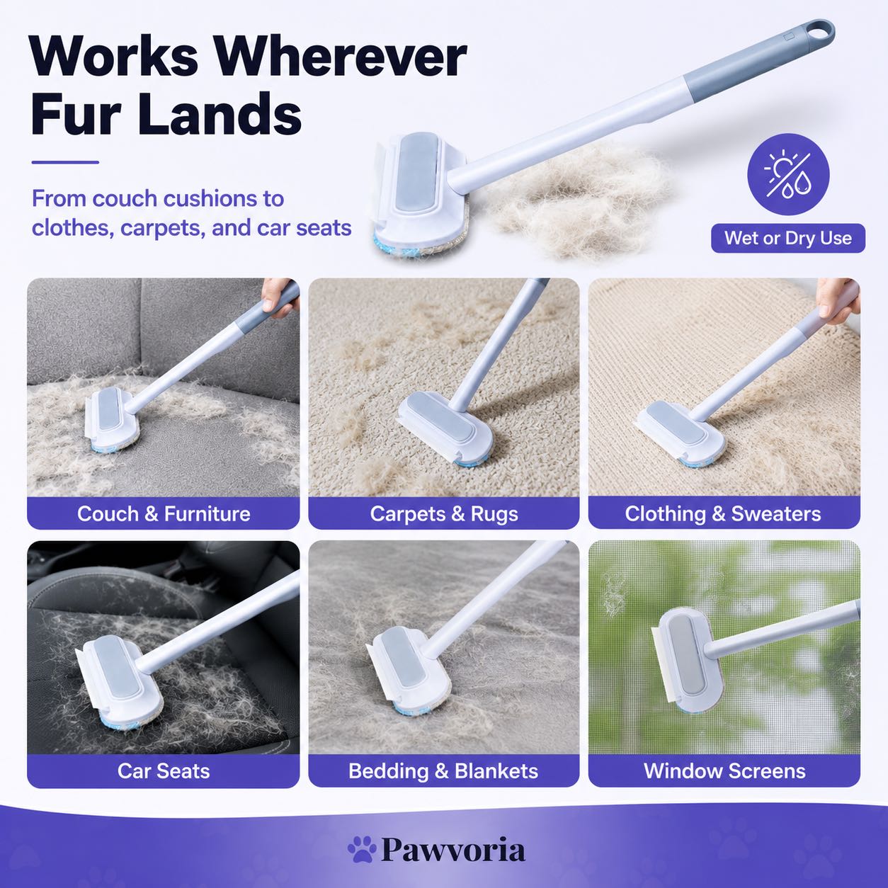 4-in-1 Pet Hair Remover Brush