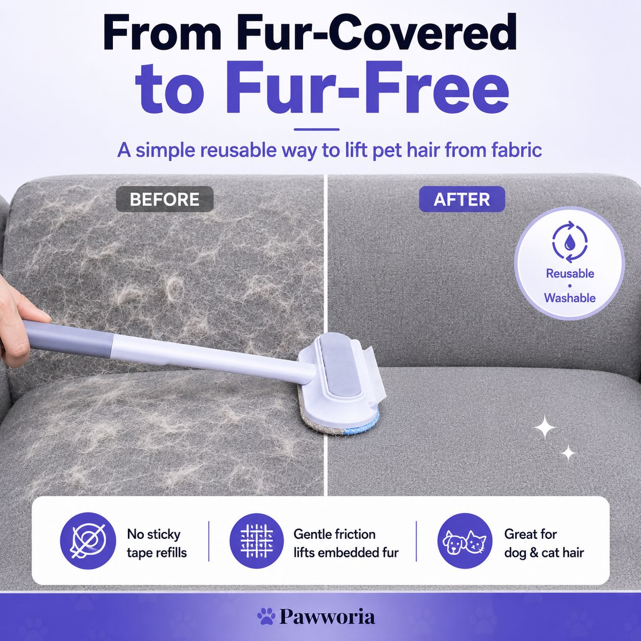 4-in-1 Pet Hair Remover Brush