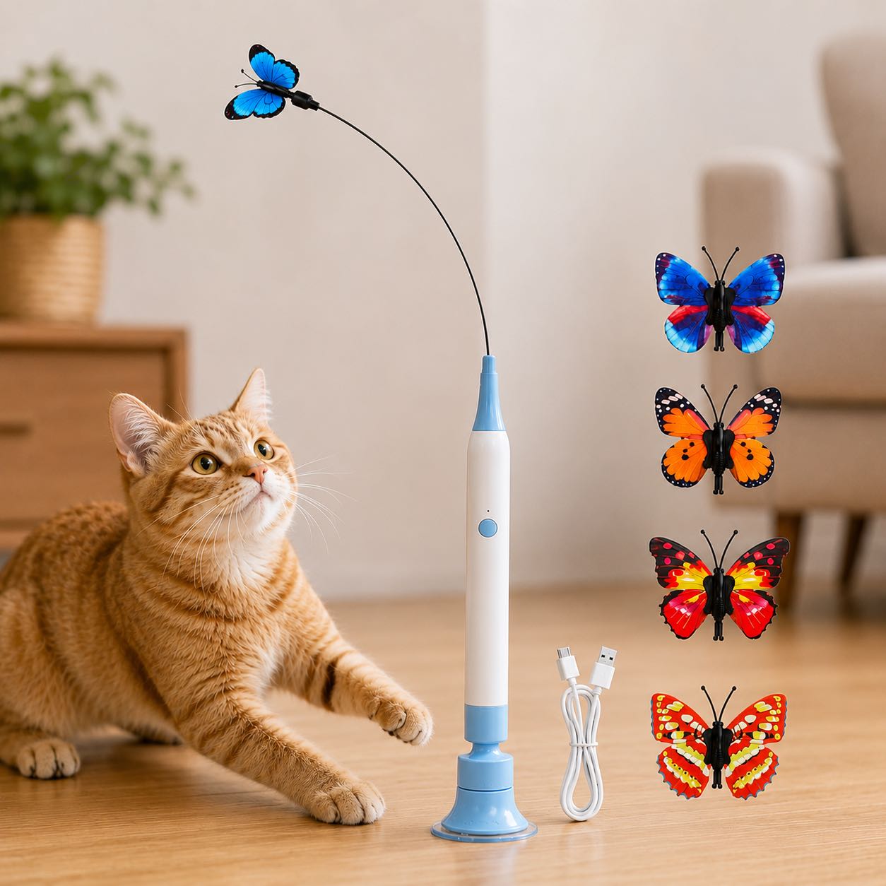 Interactive Butterfly Cat Toy
