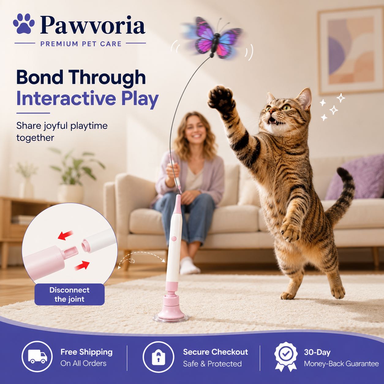 Interactive Butterfly Cat Toy