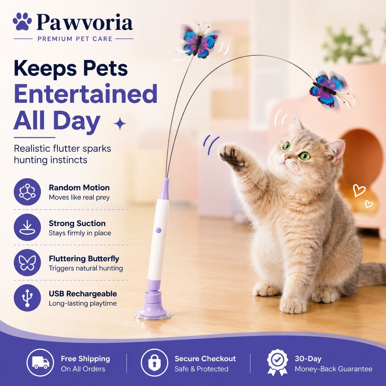 Interactive Butterfly Cat Toy