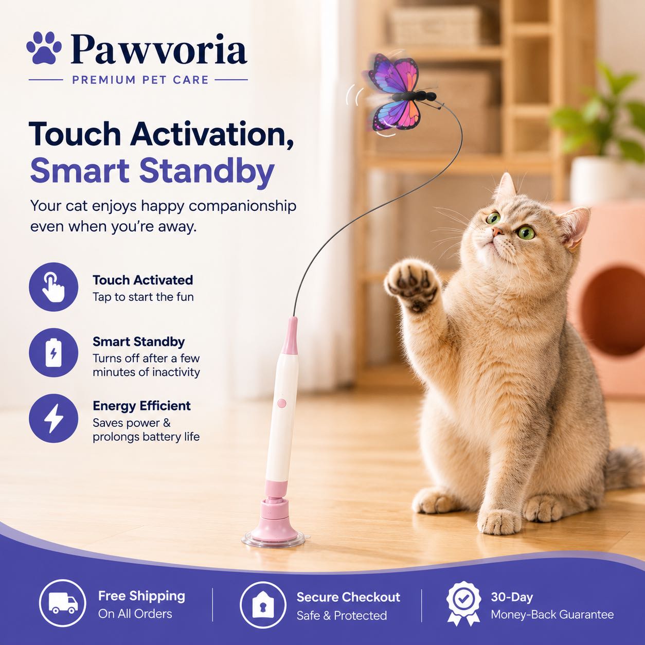 Interactive Butterfly Cat Toy