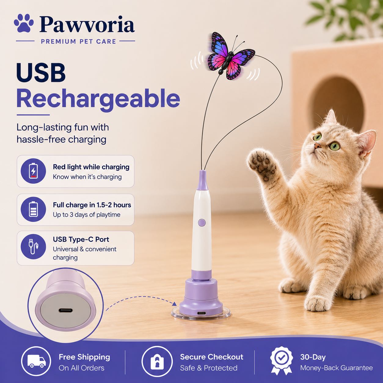 Interactive Butterfly Cat Toy