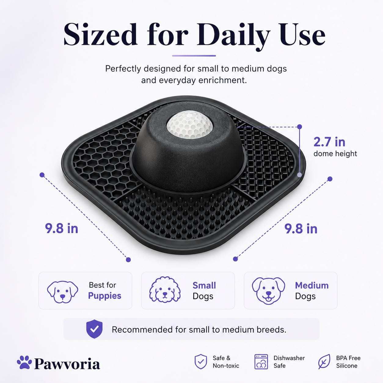 Slow Feeder Dog Bowl & Silicone Lick Mat with Suction Cup