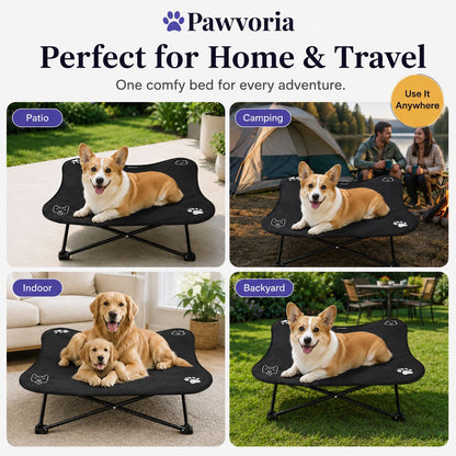 Elevated Dog Bed – Indoor & Outdoor Portable Folding Cot